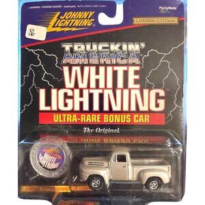 2/$8 Die Cast Johnny Lightning Truckin America Grey Limit Ed. Truck Bonus Button